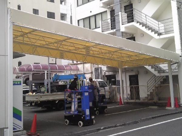 業務用の雨よけテント